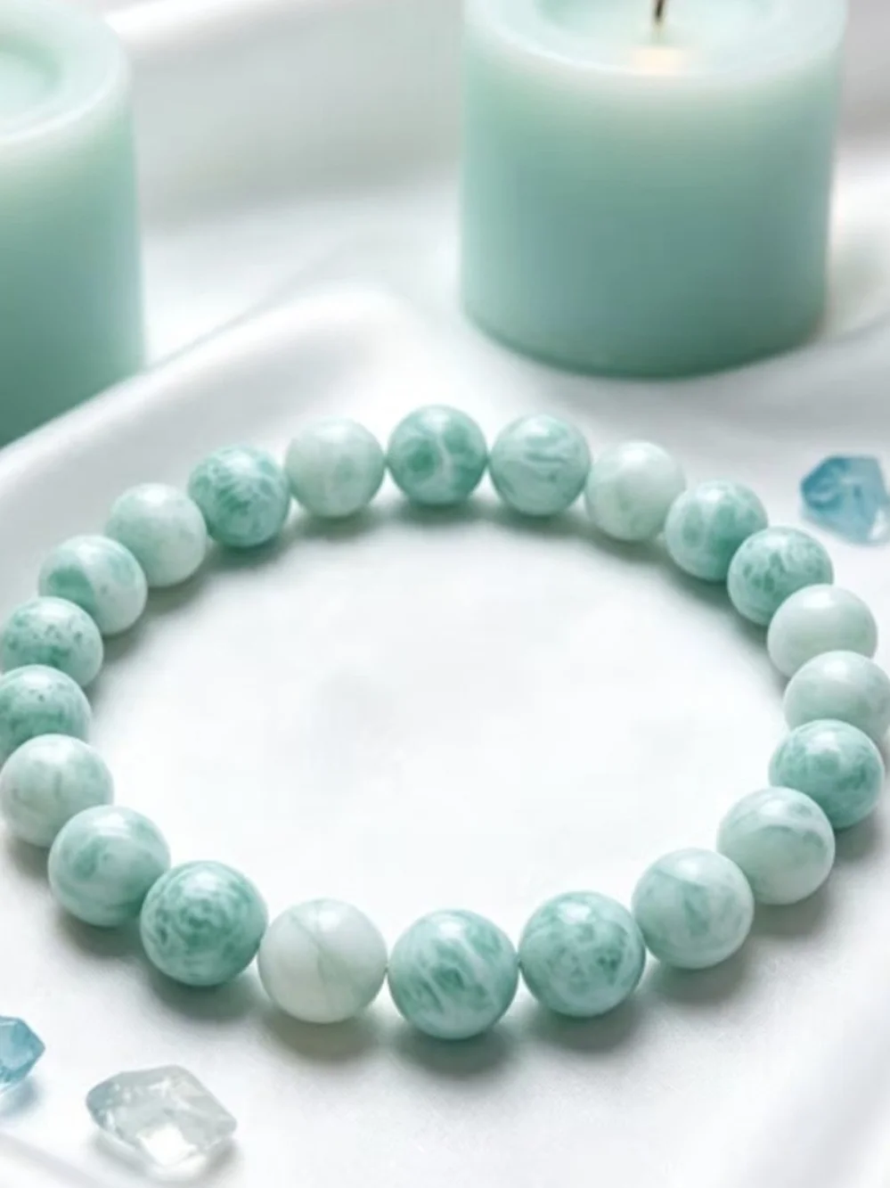 🩵🩵NEW🩵🩵 PRETTY!! 8MM LARIMAR Beaded Stretch Bracelet